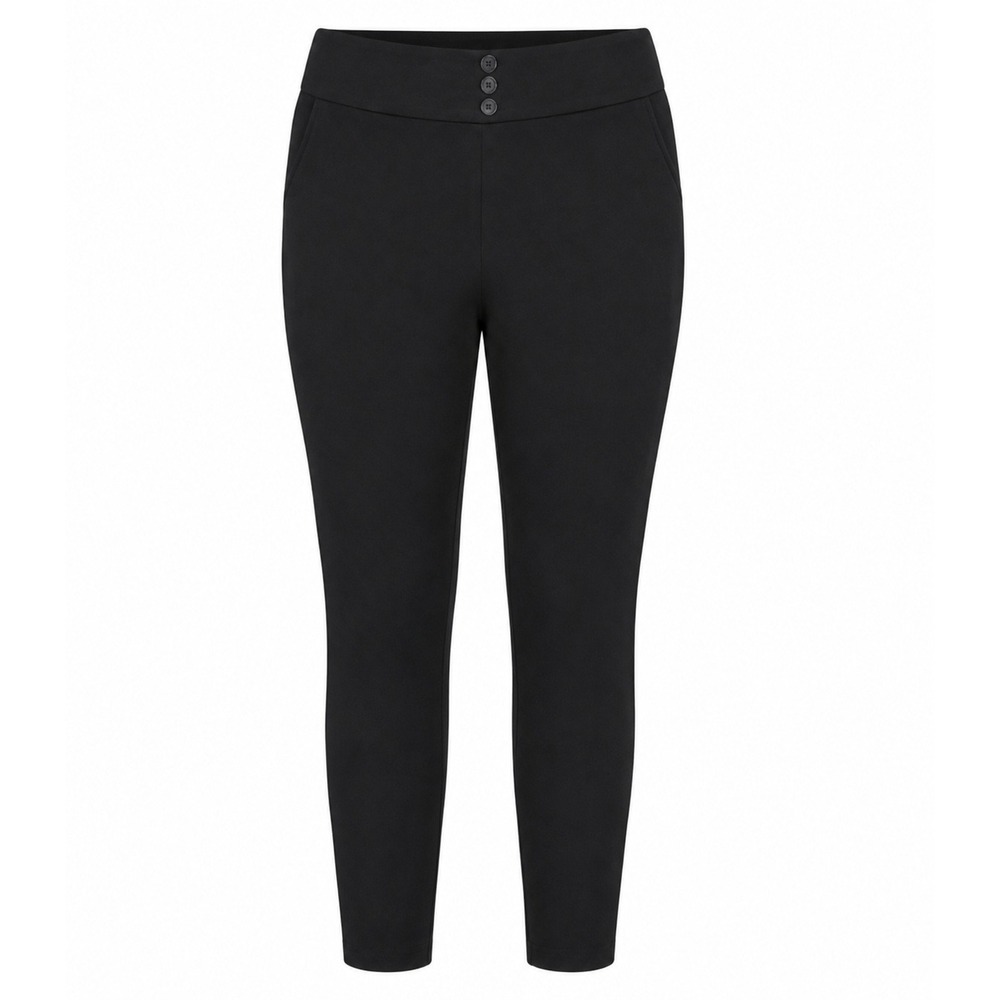 Tribal Pull On Skinny Ankle Pant‎ Women XLP Black NWT